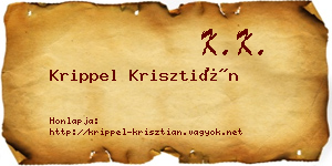 Krippel Krisztián névjegykártya